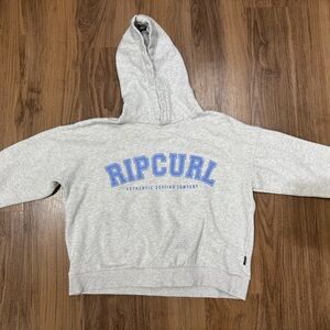 Rip Curl Light Gray Hoodie with Blue Accents